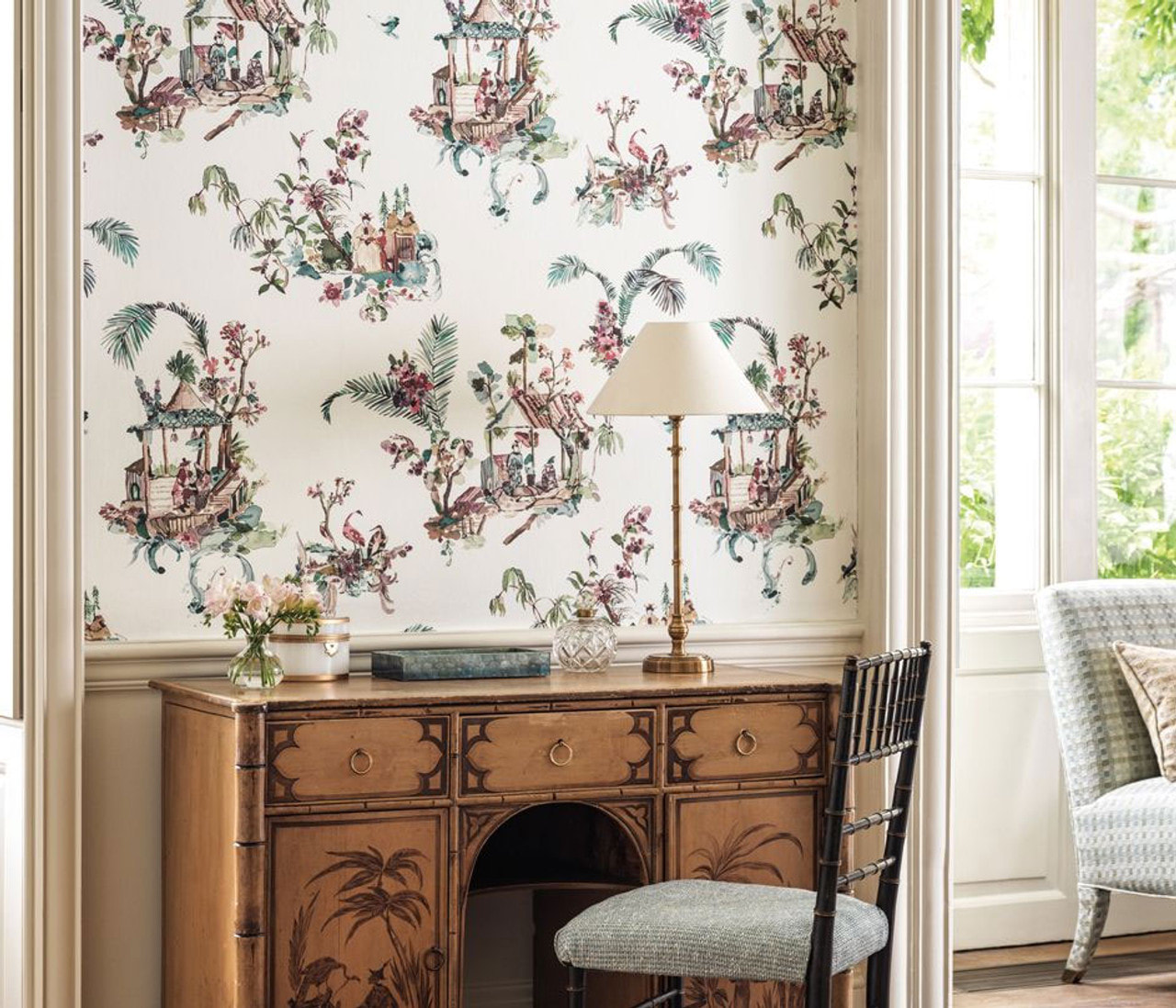 SFO Museum on Twitter Chinese wallpaper certainly served as an  inspiration for the French scenic wallpaper that followed in the  nineteenth century Zuber et Cies Décor Chinois mimics Chinese wallpaper  with its