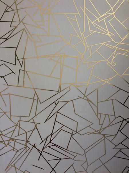 Angles by Erica Wakerly - Gold / Nude - Wallpaper 