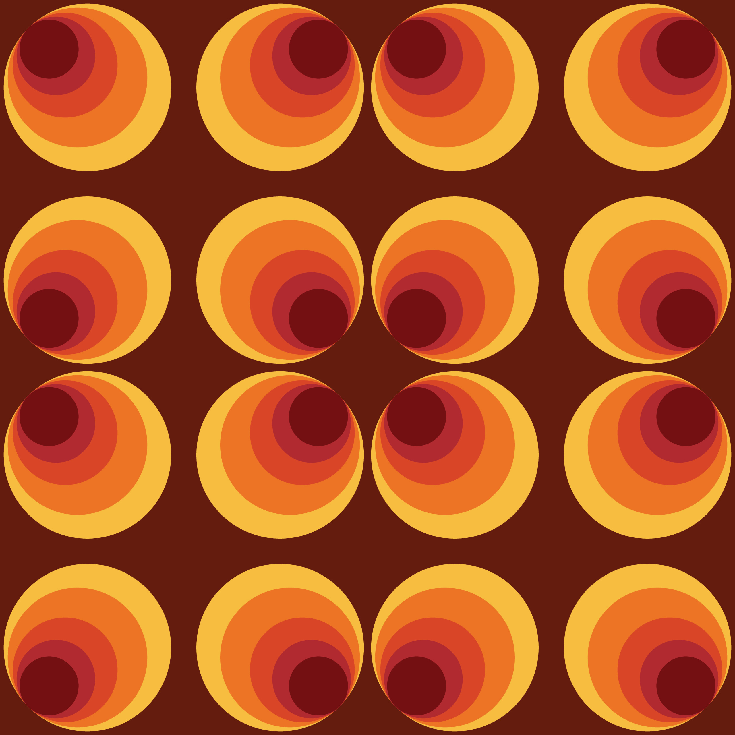 60's Circle Wallpaper - set of 3 rolls