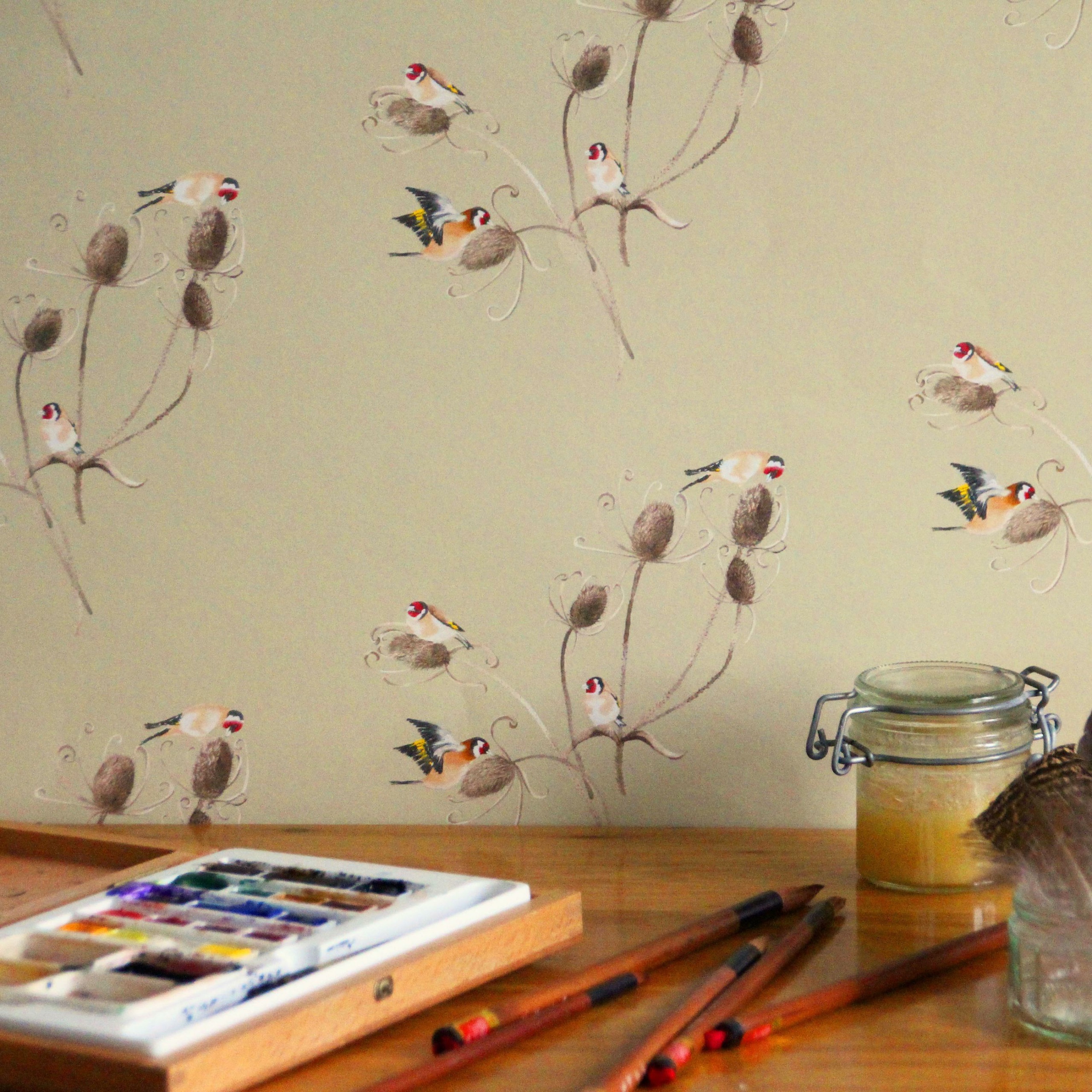 Petronella Hall - Goldfinch Wallpaper