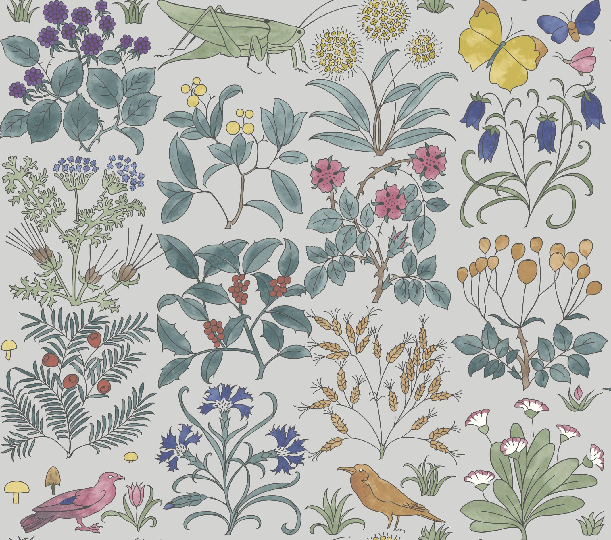 C.F.A Voysey - Apothecary's Garden Wallpaper