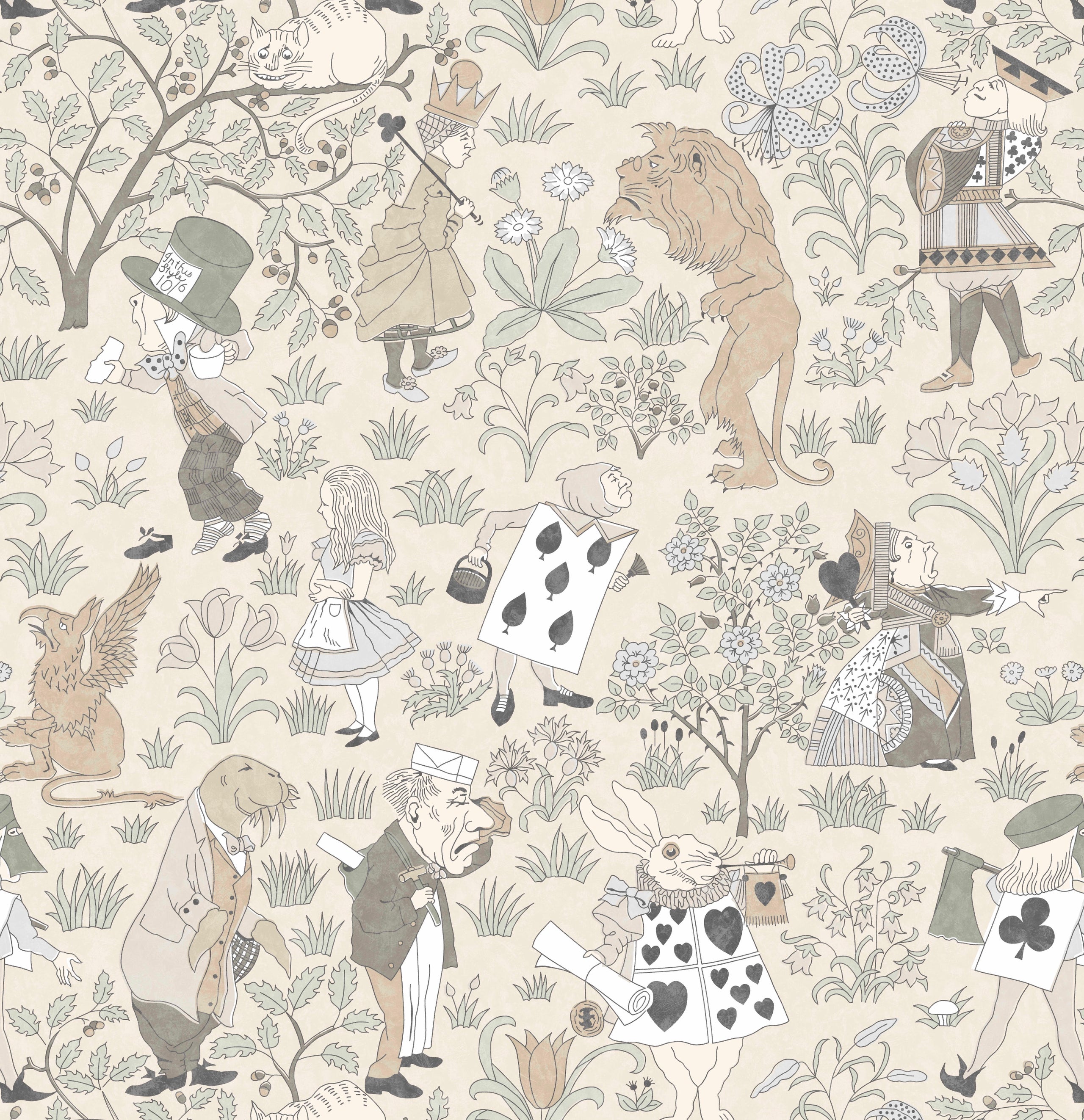  Voysey - Alice in Wonderland Wallpaper