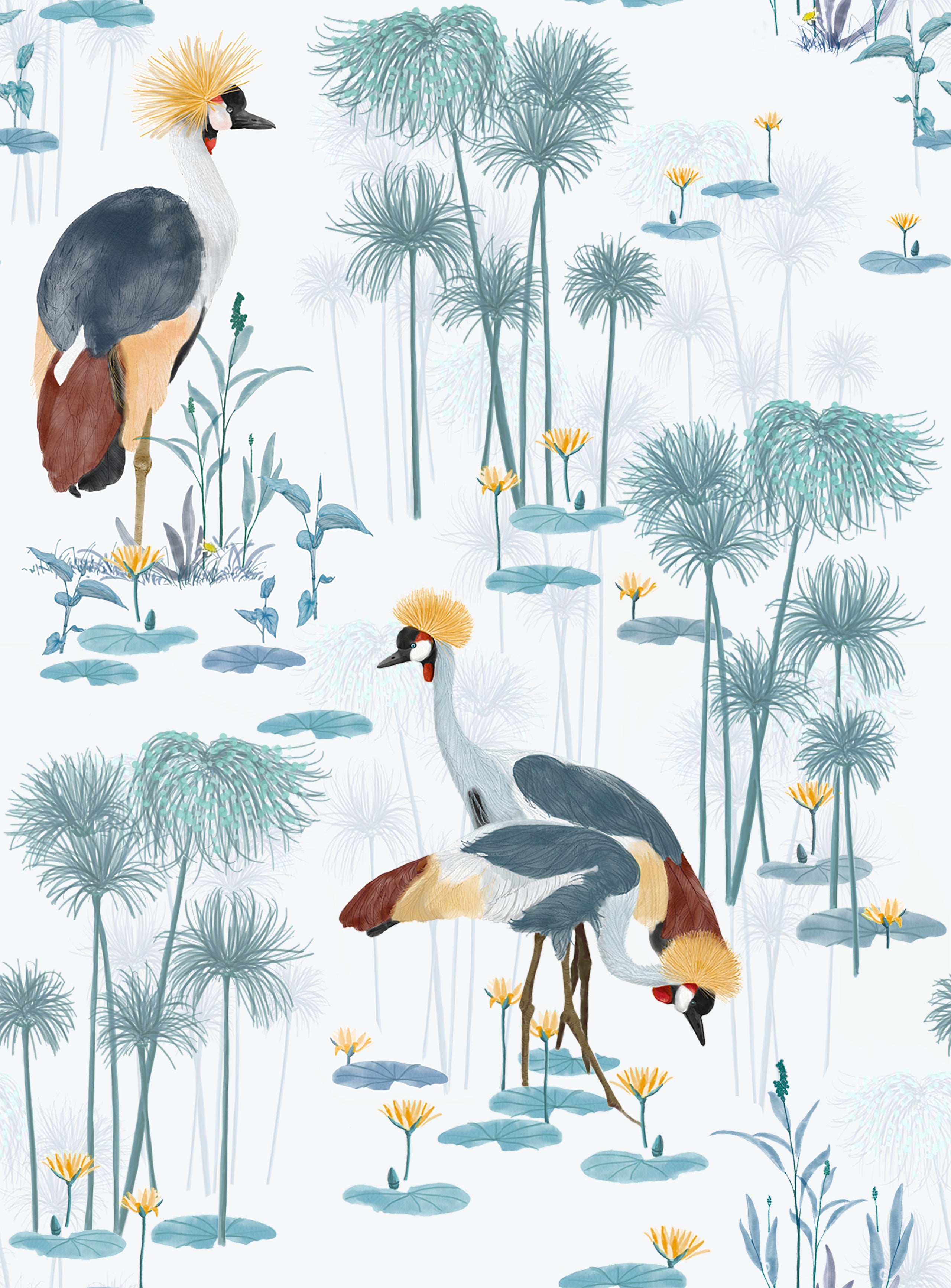 Petronella Hall - Cranes Wallpaper
